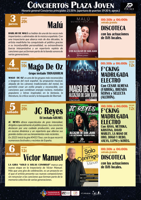 CONCIERTOS FERIA 2026